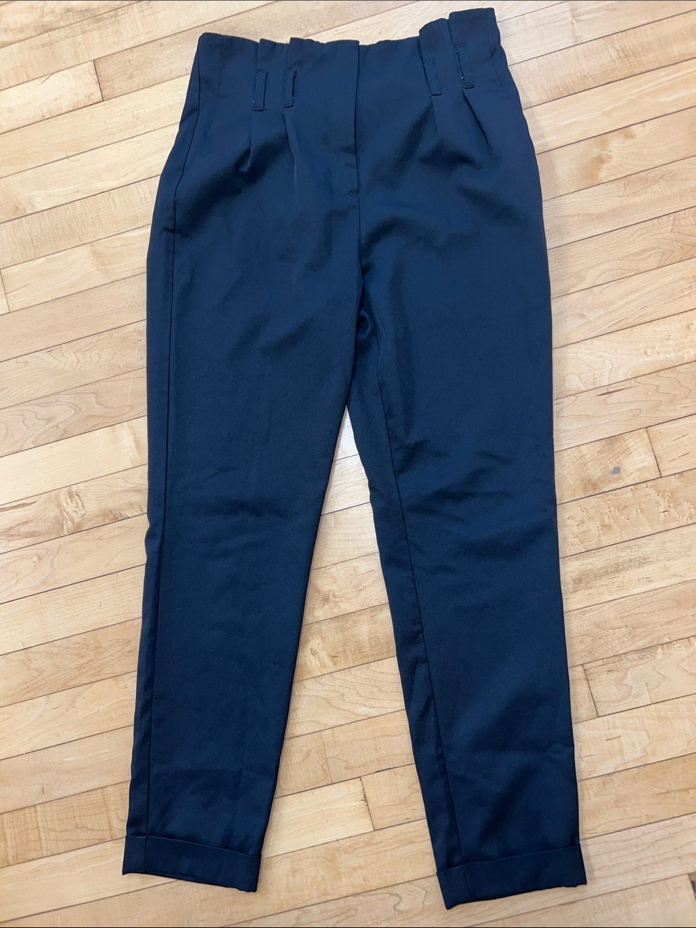 Streetwear Society Navy High-Waist Tapered Trousers